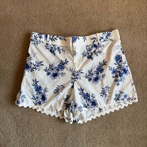 Torrid Blue Floral Shorts